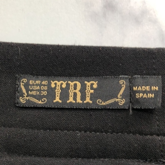 Zara TRF Double Zip Up Black Pencil Mini Skirt Size 8 - Picture 3 of 14